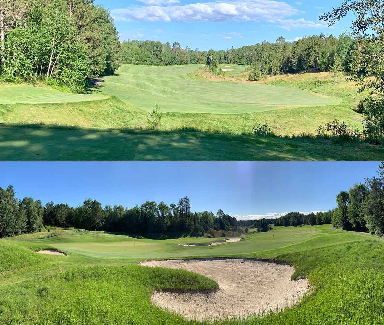 The 2nd hole at the quarry at giants ridge.