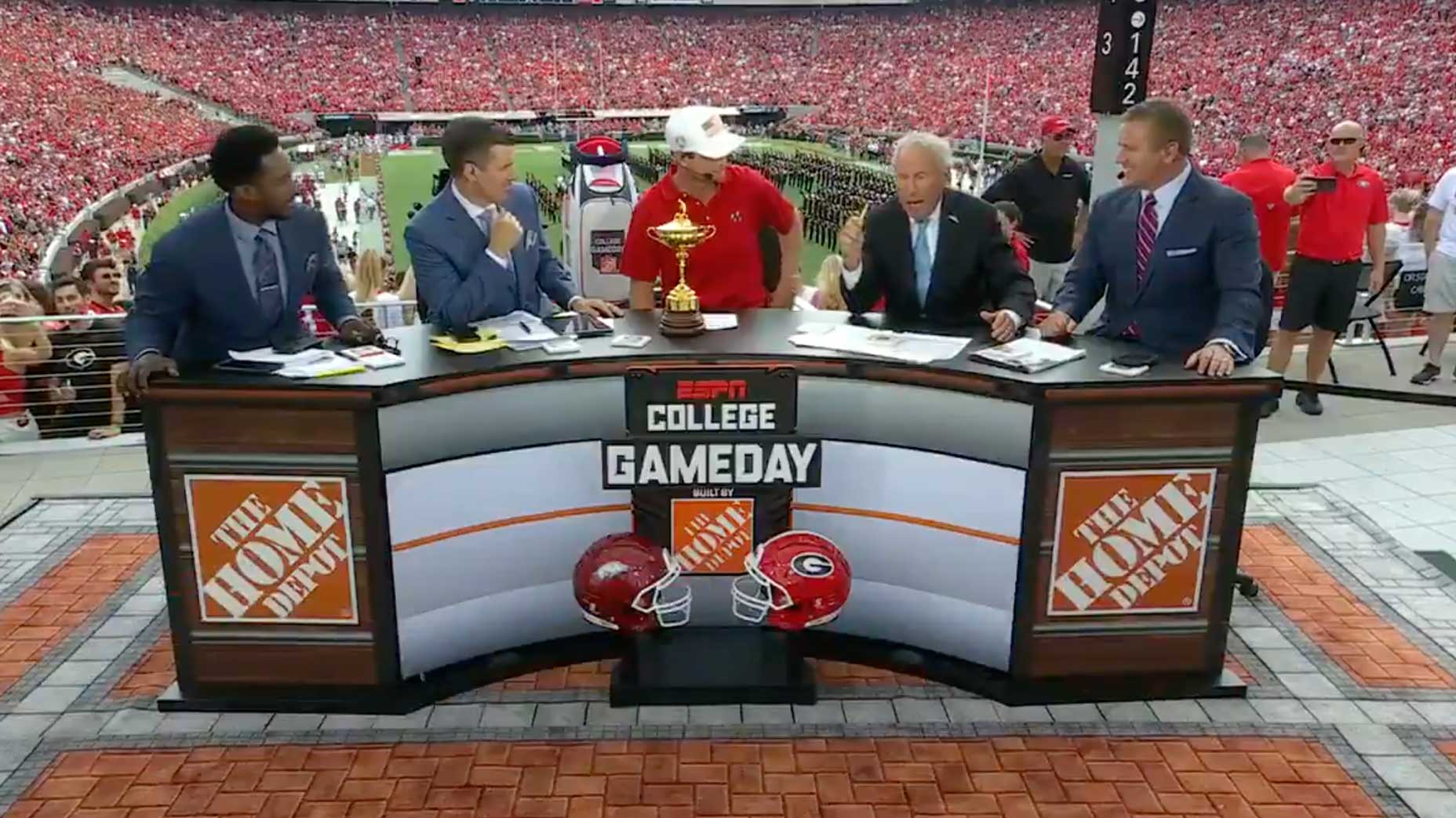 four men on a set