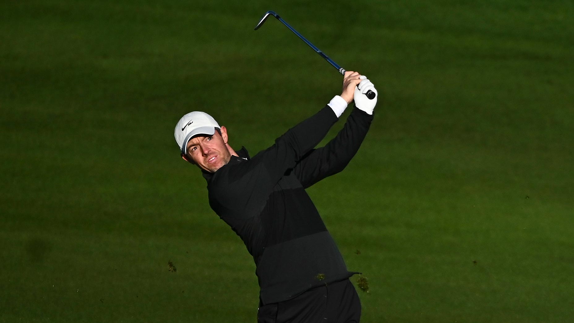 Rory McIlroy hits shot from fairway during practice round at 2021 CJ Cup