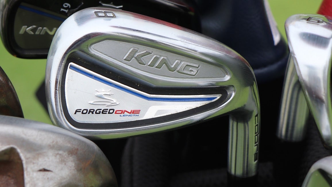 Bryson DeChambeau's Cobra Forged One Length irons.
