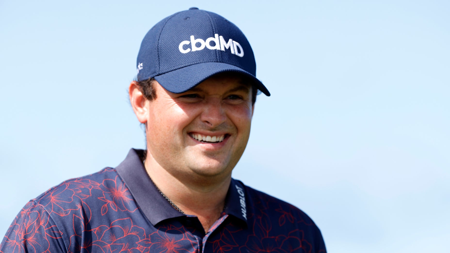 SOUTHAMPTON, BERMUDA - OCTOBER 28: Patrick Reed of the United States waits to tee off during round one of the Butterfield Bermuda Championship at Port Royal Golf Course on October 28, 2021 in Southampton, Bermuda. (Photo by Cliff Hawkins/Getty Images)