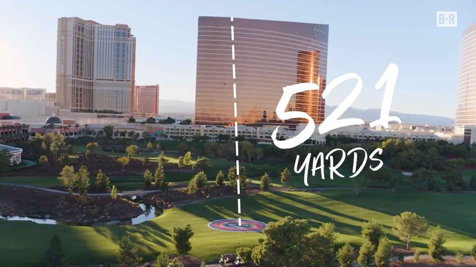 Watch Bryson DeChambeau hit a 520-yard (!) bomb off the top of a casino