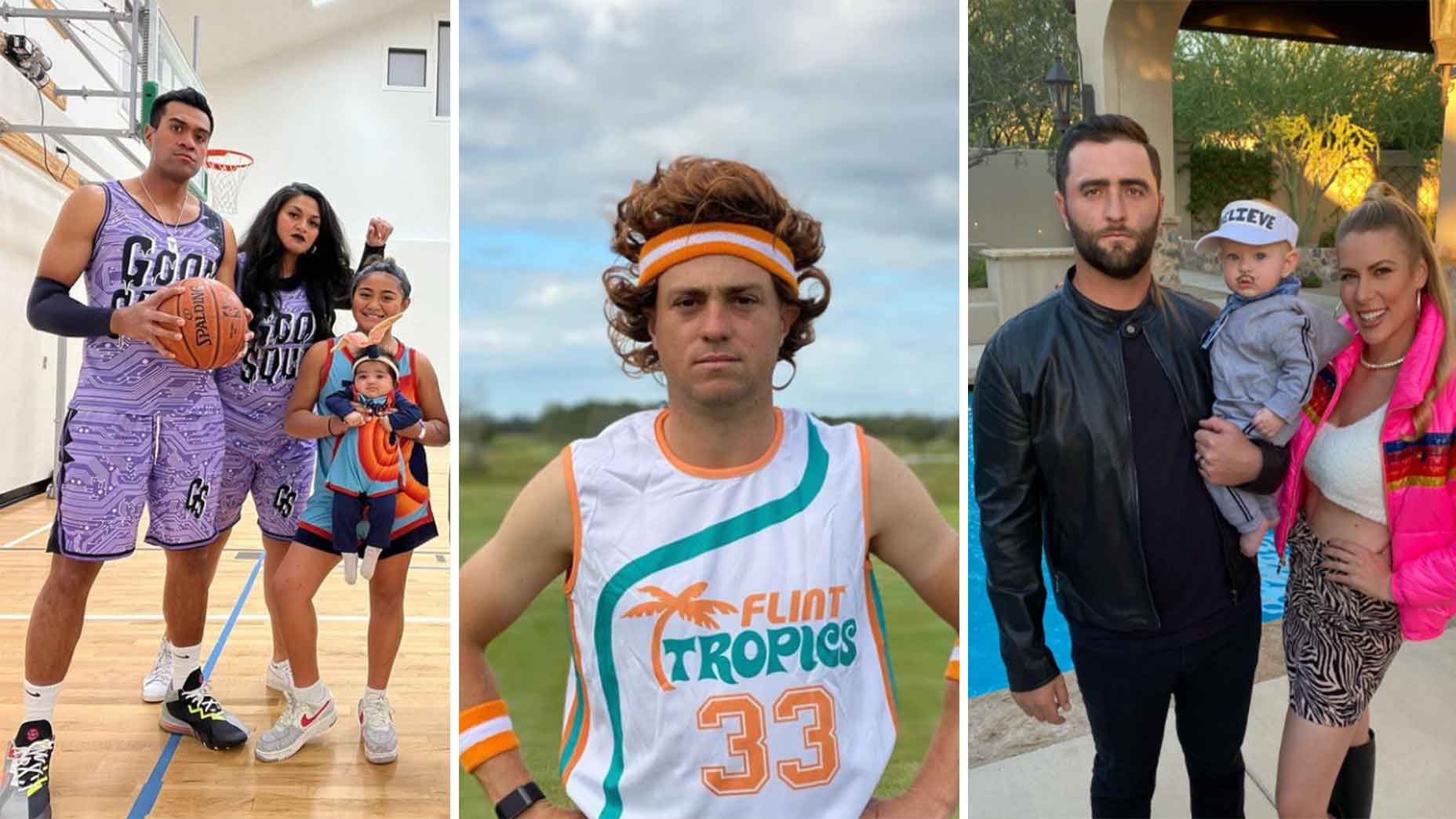 golf stars celebrate halloween