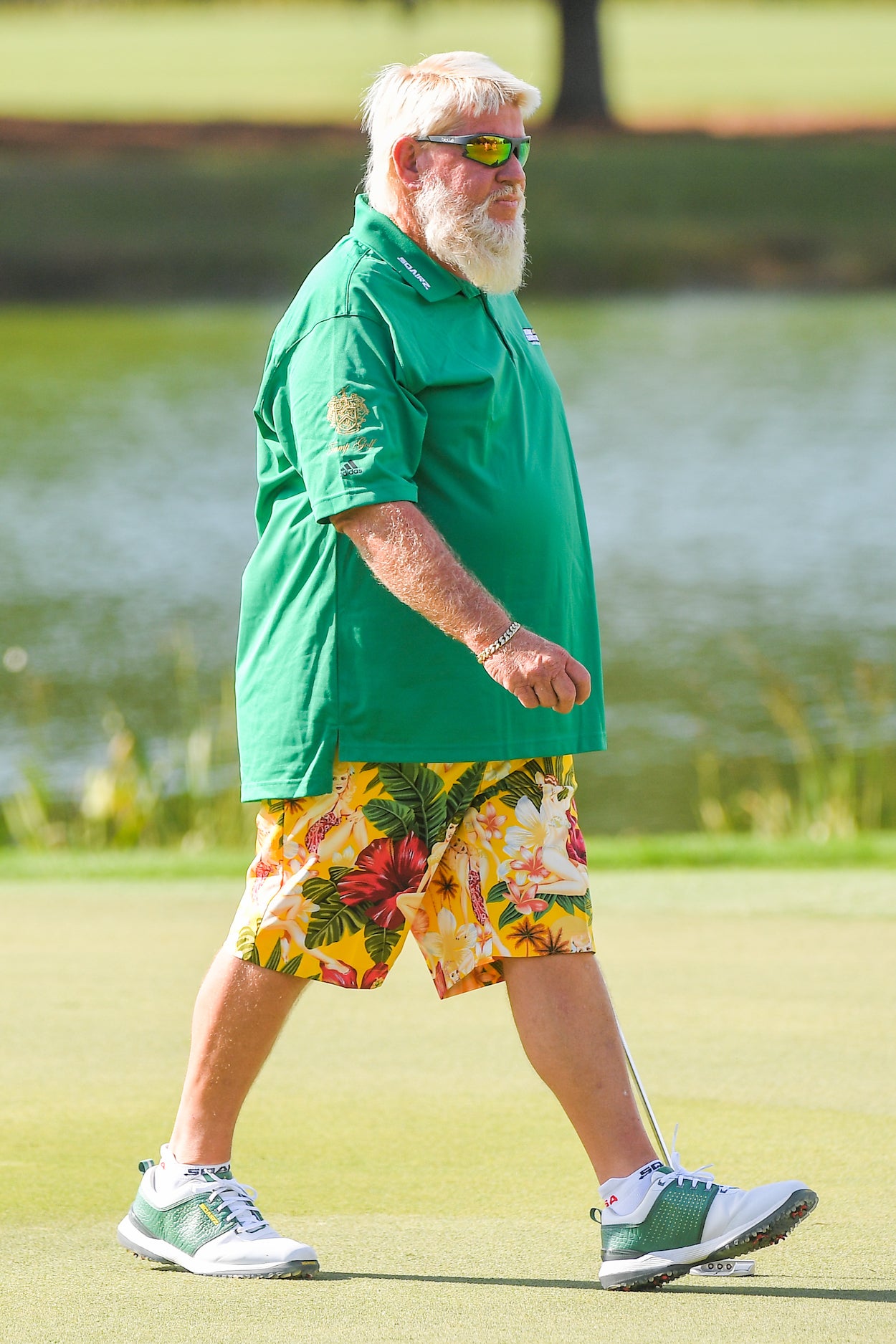 ORLANDO, FL - DECEMBER 16: John Daly walks on the green during the PGA TOUR Champions Thursday Pro-am at PNC Championship at Ritz-Carlton Golf Club on December 16, 2021 in Orlando, Florida. (Photo by Ben Jared/PGA TOUR via Getty Images)