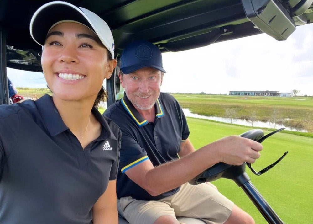 Danielle Kang and Wayne Gretzky