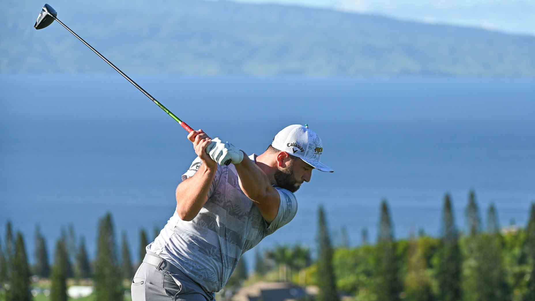 Jon Rahm in backswing