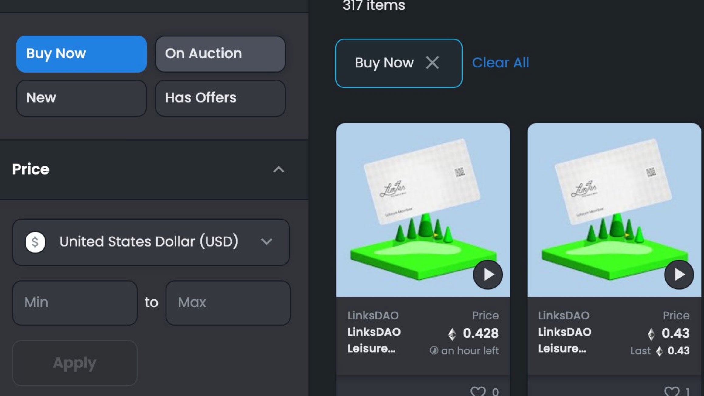 linksDAO shares