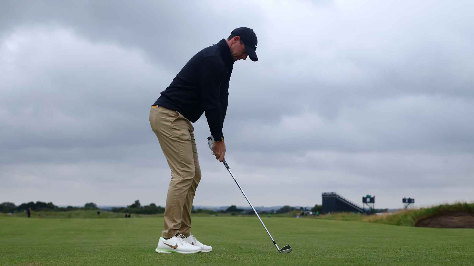 rory mcilroy addresses the ball
