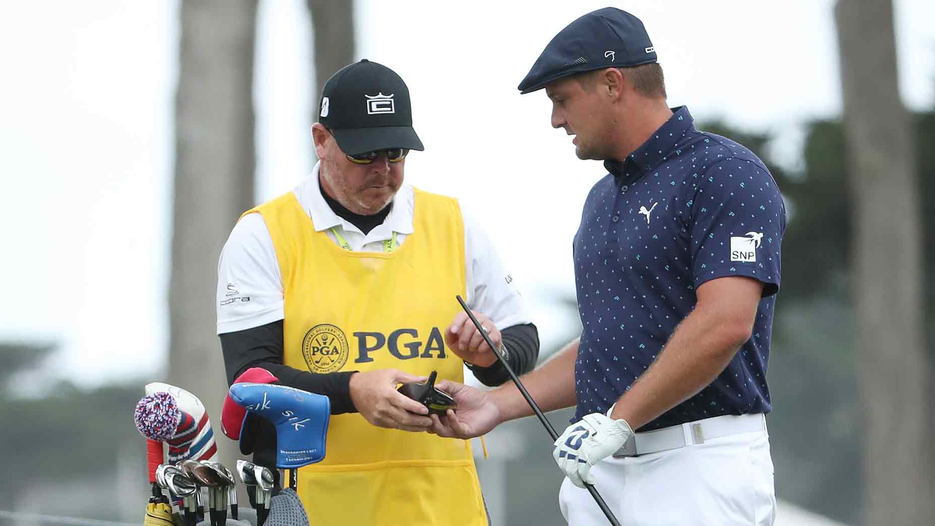 Bryson DeChambeau and broken driver