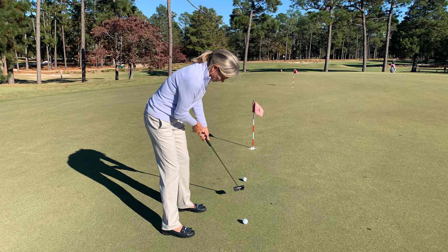 Kellie Stenzel on putting green