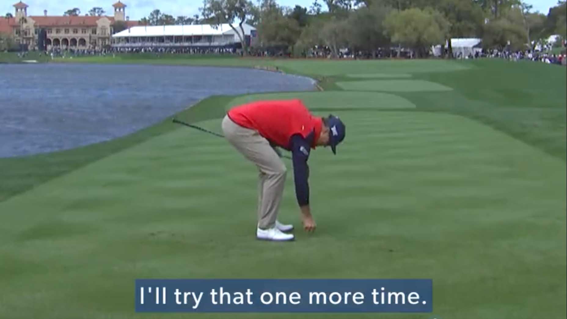 Pro hits into fans — but rarely used rule lets him swing again
