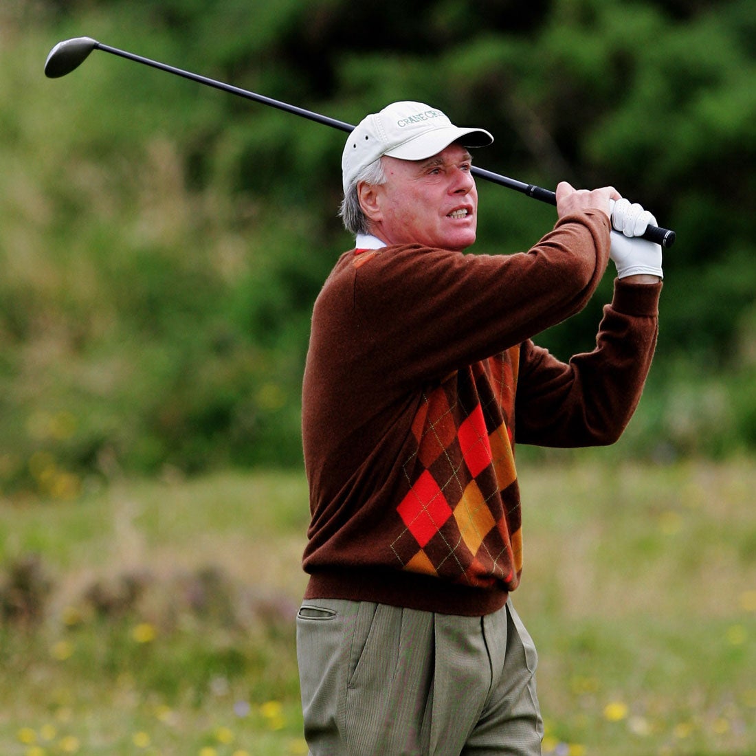 Joel Hirsch of United States of America in action during the 2007 Seniors Open Amateur Championship at Nairn Golf Club on August 10, 2007, in Nairn, Scotland.