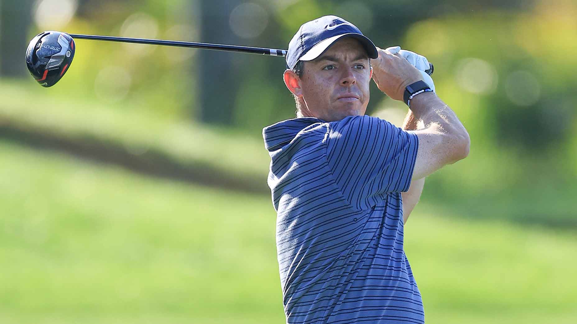 Rory McIlroy hits driver during 2022 Arnold Palmer Invitational