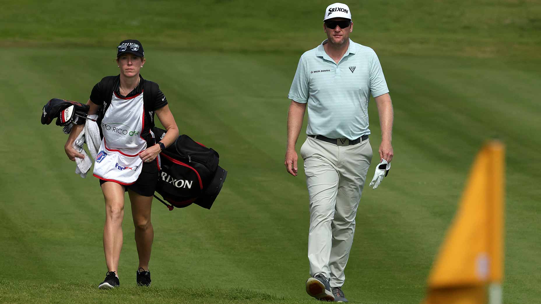 Ryan Brehm and wife and caddie Chelsey Brehm at 2022 Puerto Rico Open