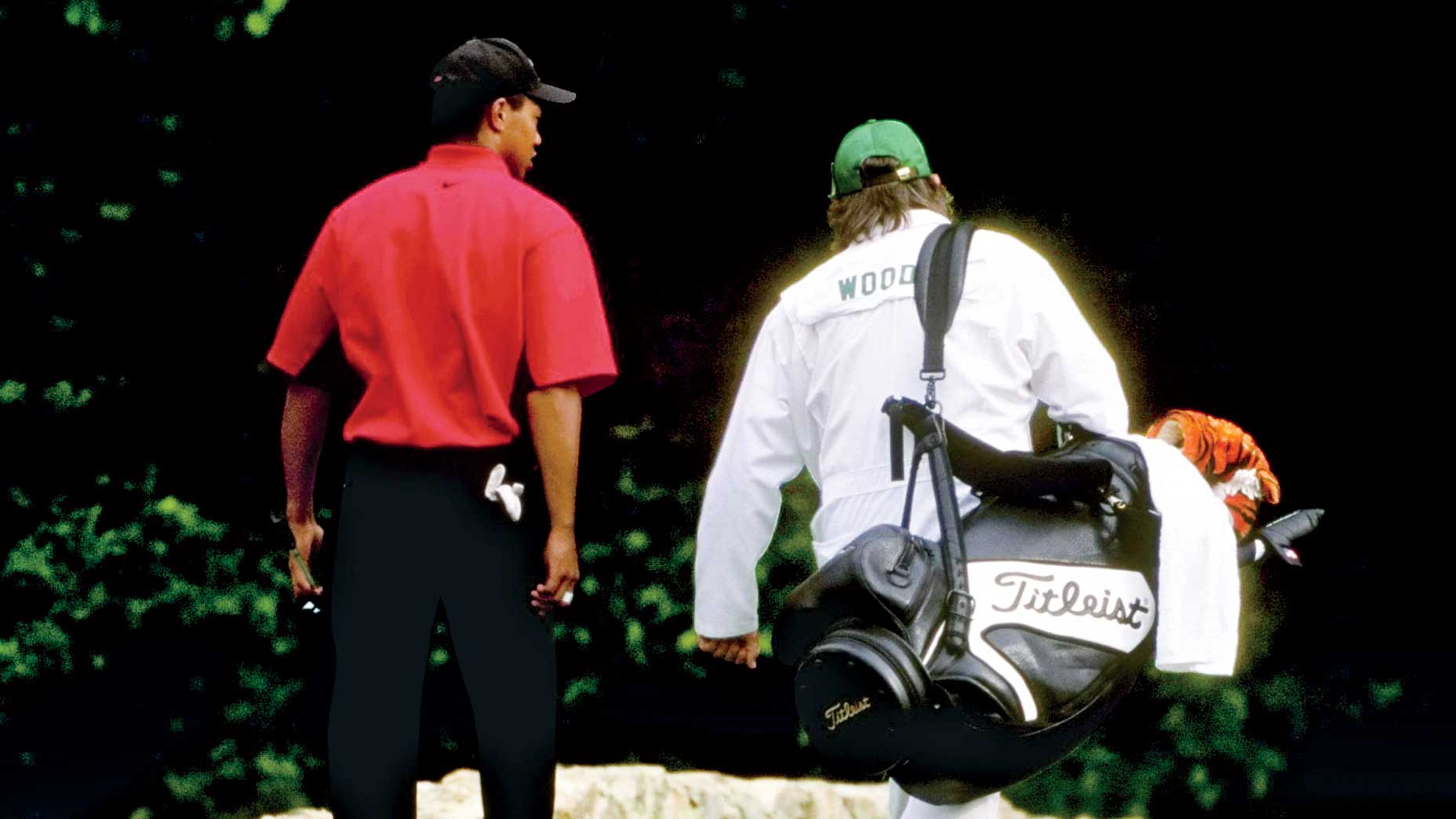 On Sunday, in ’97, as Tiger and Fluff crossed Hogan’s Bridge, Woods’ Masters lead was insurmountable — but his bag was headed for trouble.