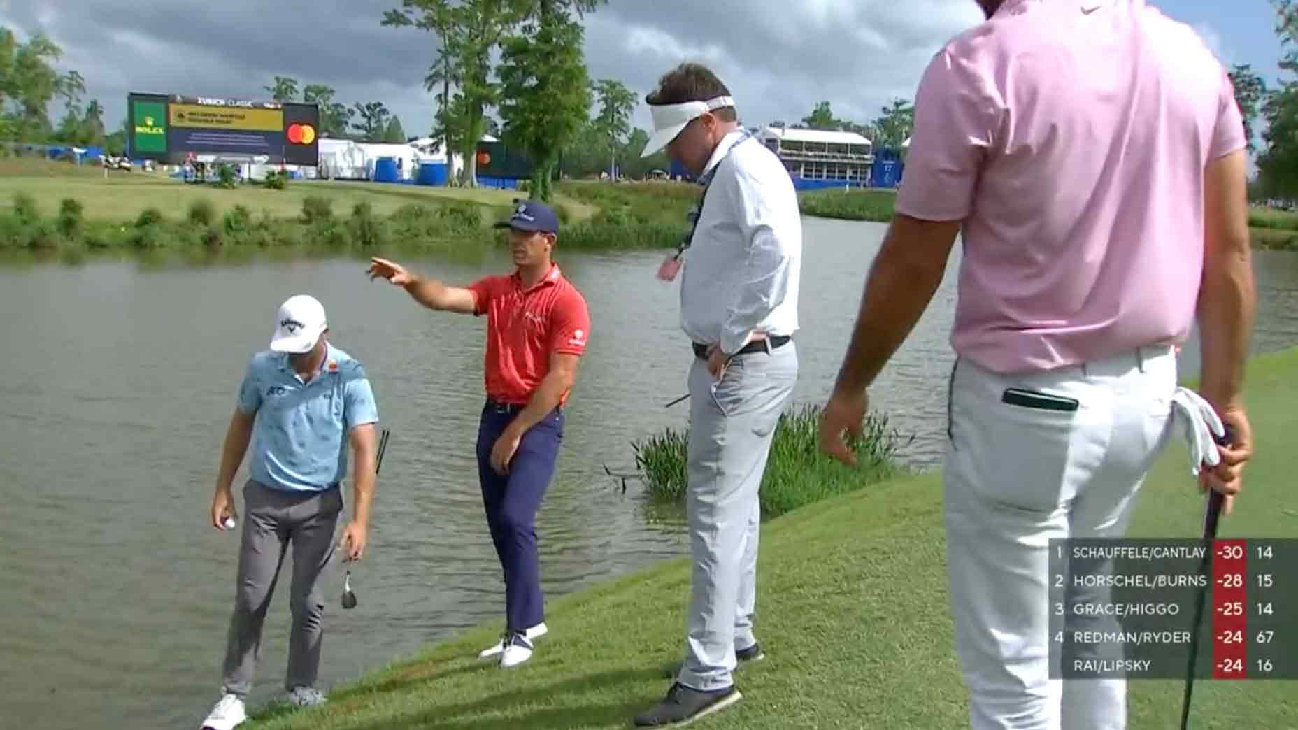 Billy Horschel tee shot on 16