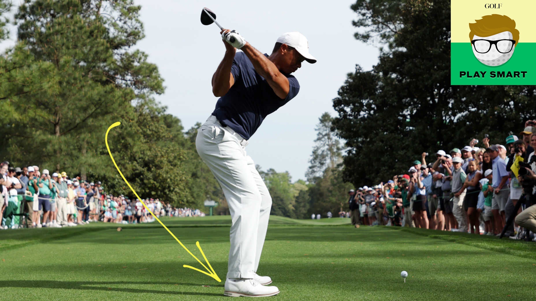 Tiger Woods hits shot at Masters