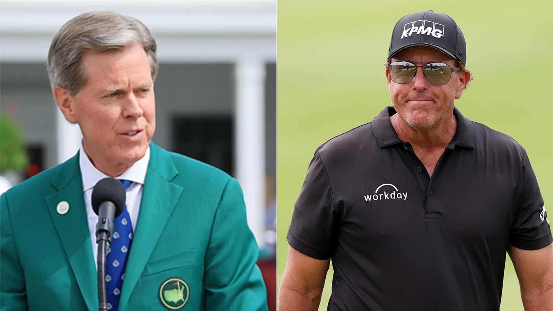 Fred Ridley and Phil Mickelson.