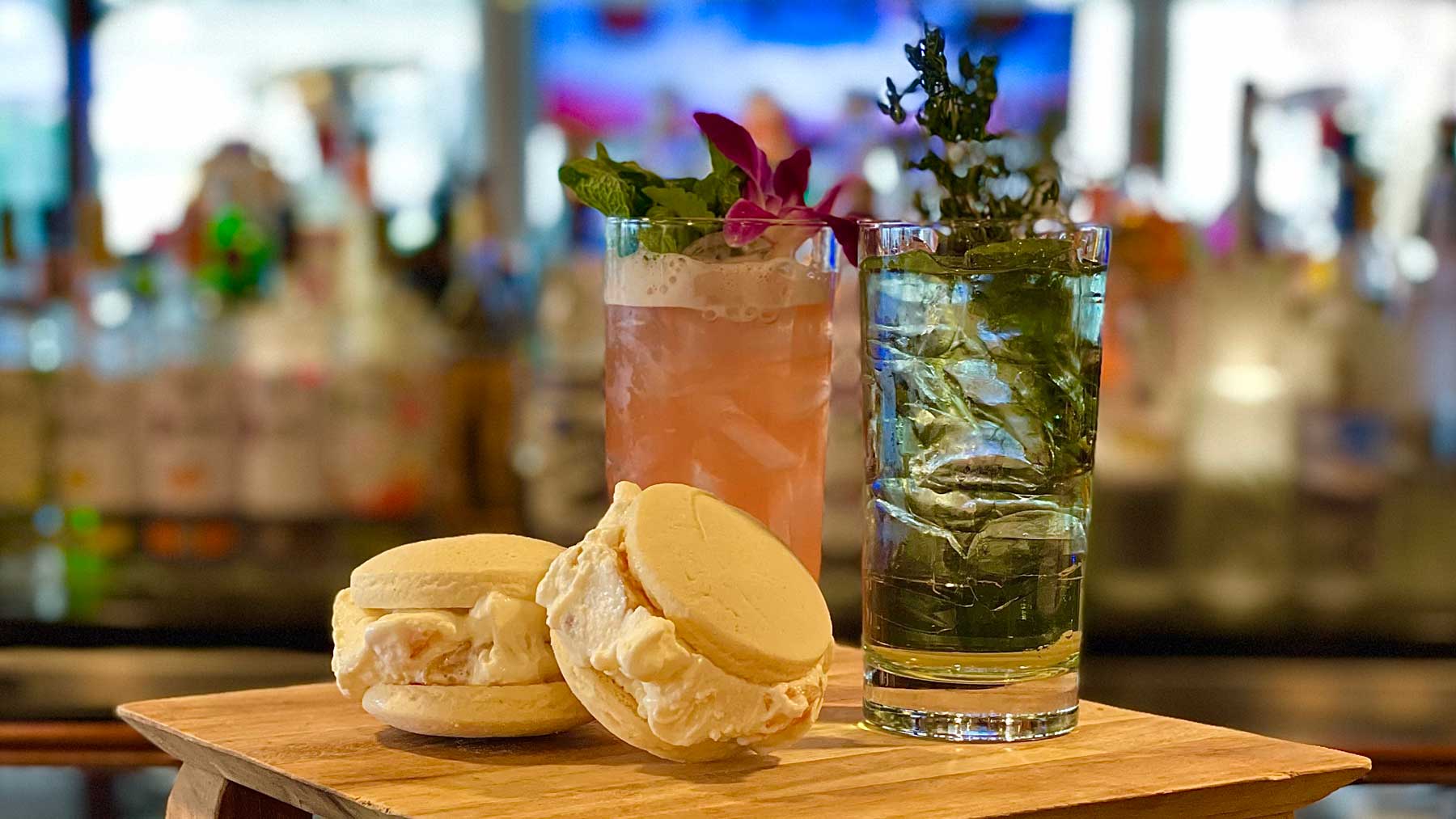 peach ice cream sandwich