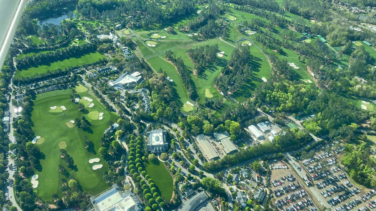 airplane view of augusta national