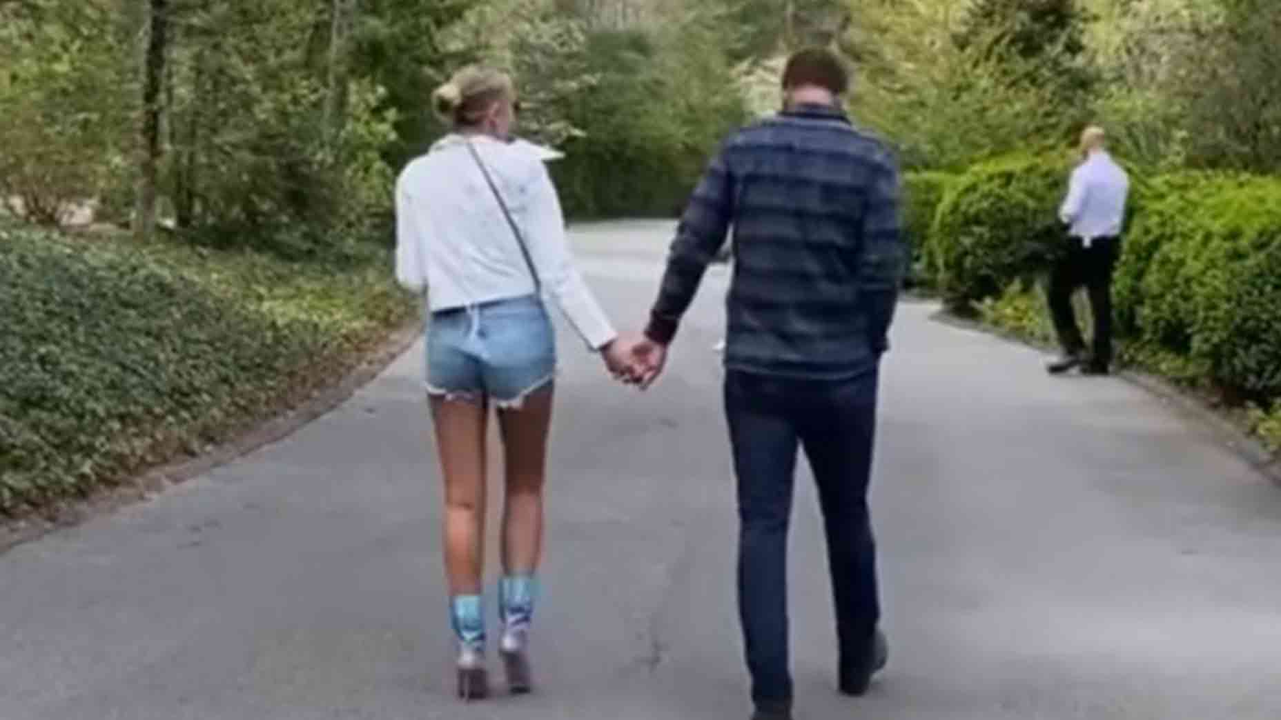 DJ and Paulina taking a stroll