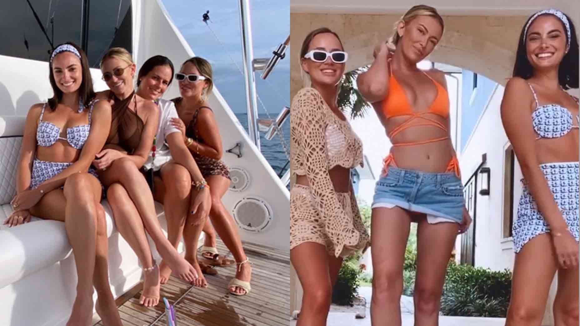 Paulina Gretzky with friends