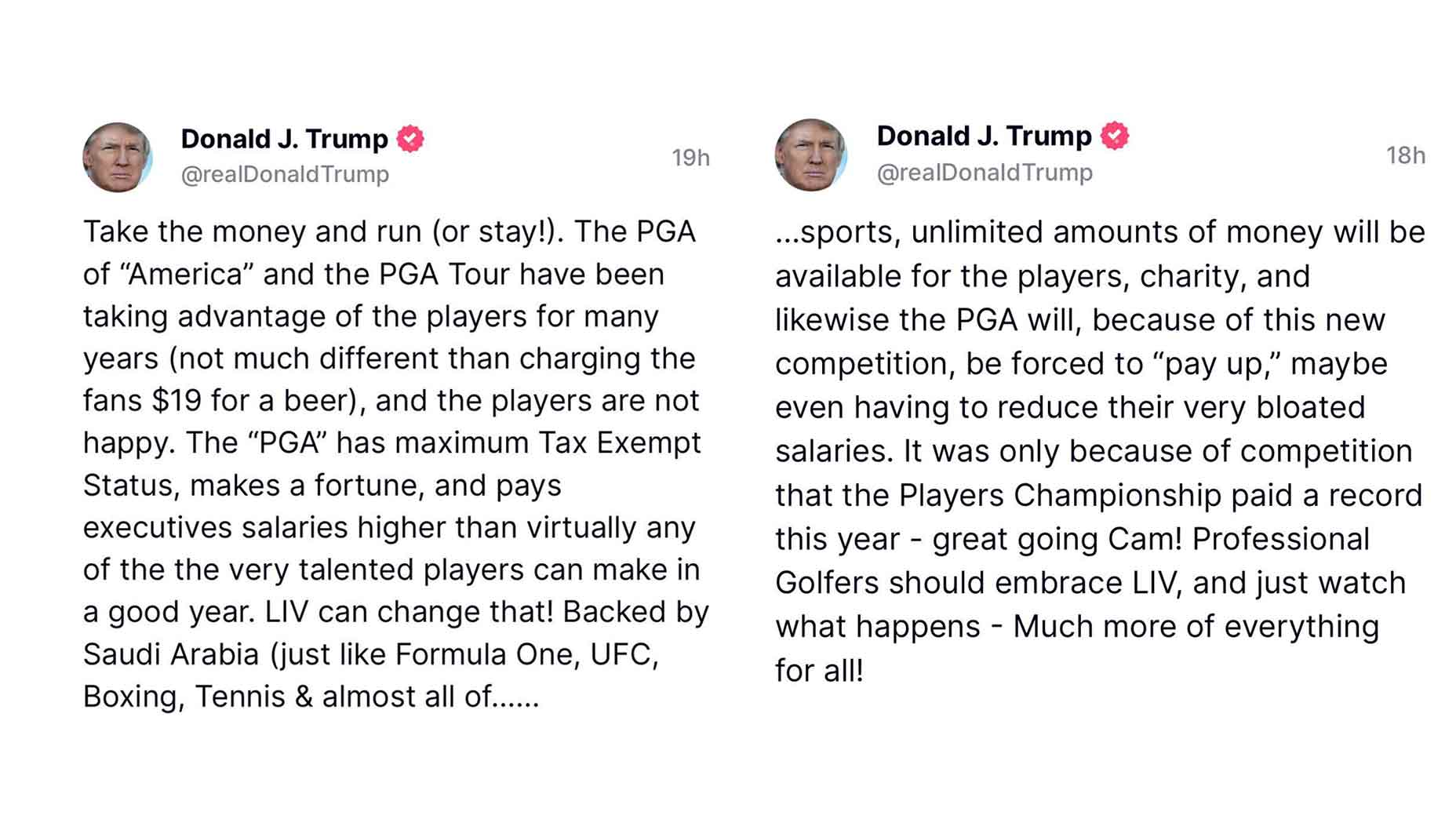 Donald Trump tweets