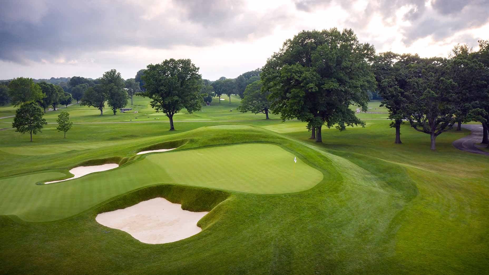 A view of the 3rd hole at Oak Hill Country Club in Rochester, New York, which will host the 2023 PGA Championship.