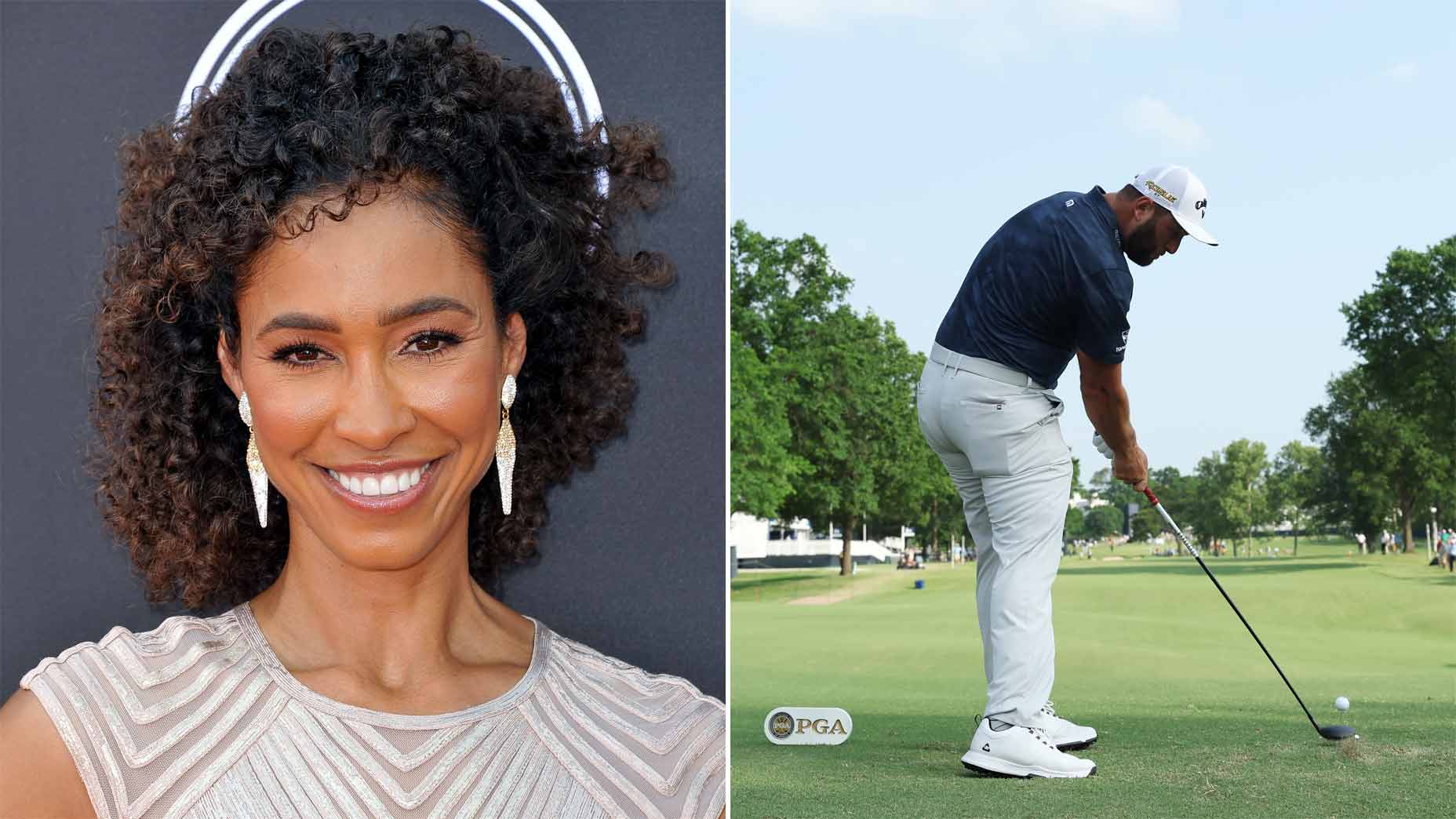 sage steele and jon rahm
