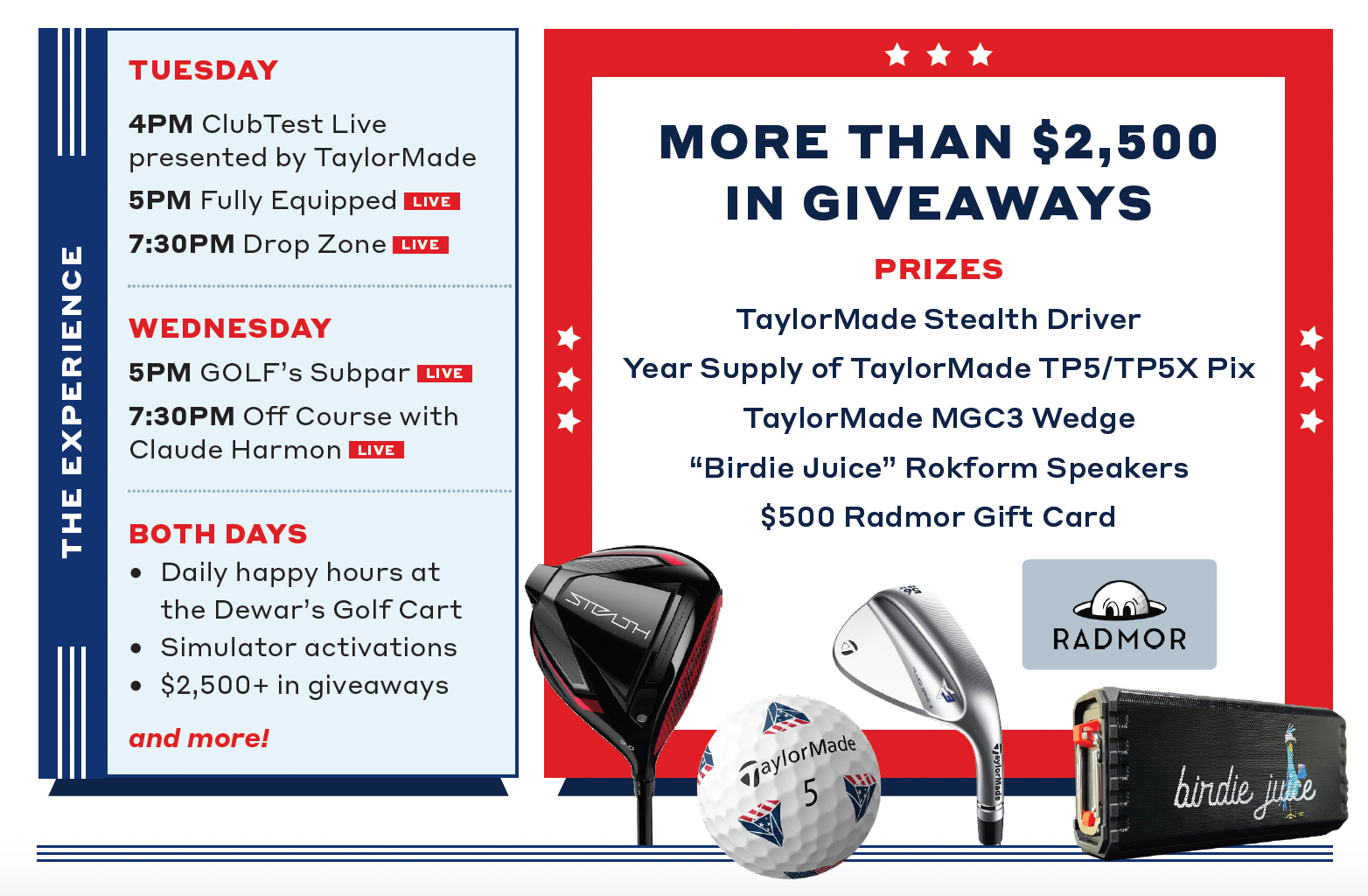 u.s. open golf clubhouse experience