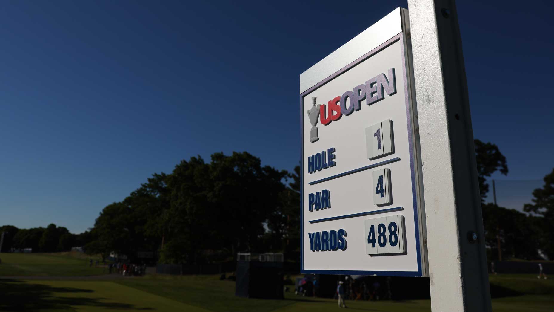 1st tee sign at 2022 U.S. Open