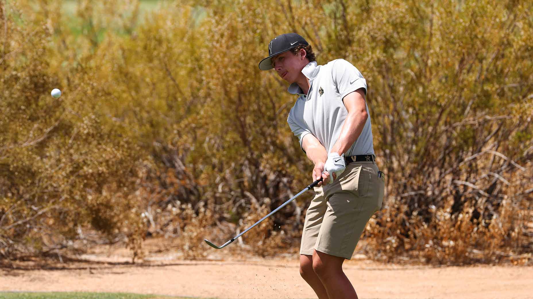 Vanderbilt's Gordon Sargent chips onto a green during the 2012 season.