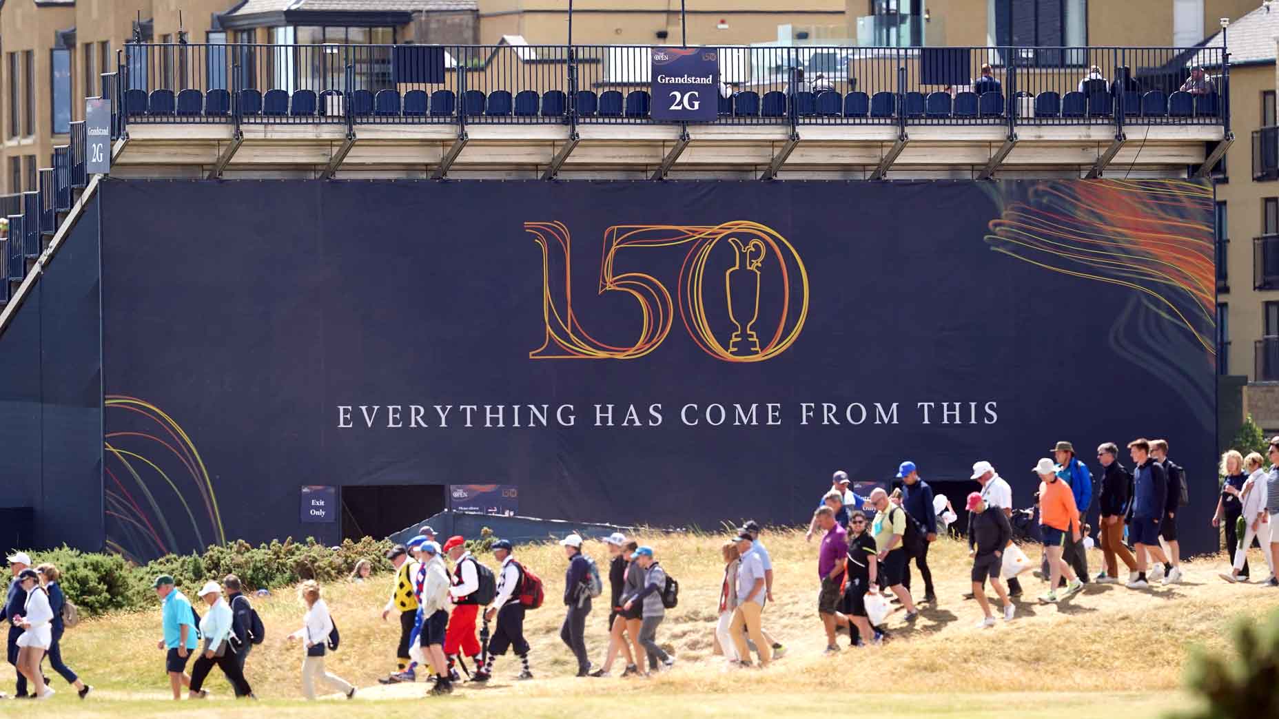 Fans walk course at 2022 Open Championship