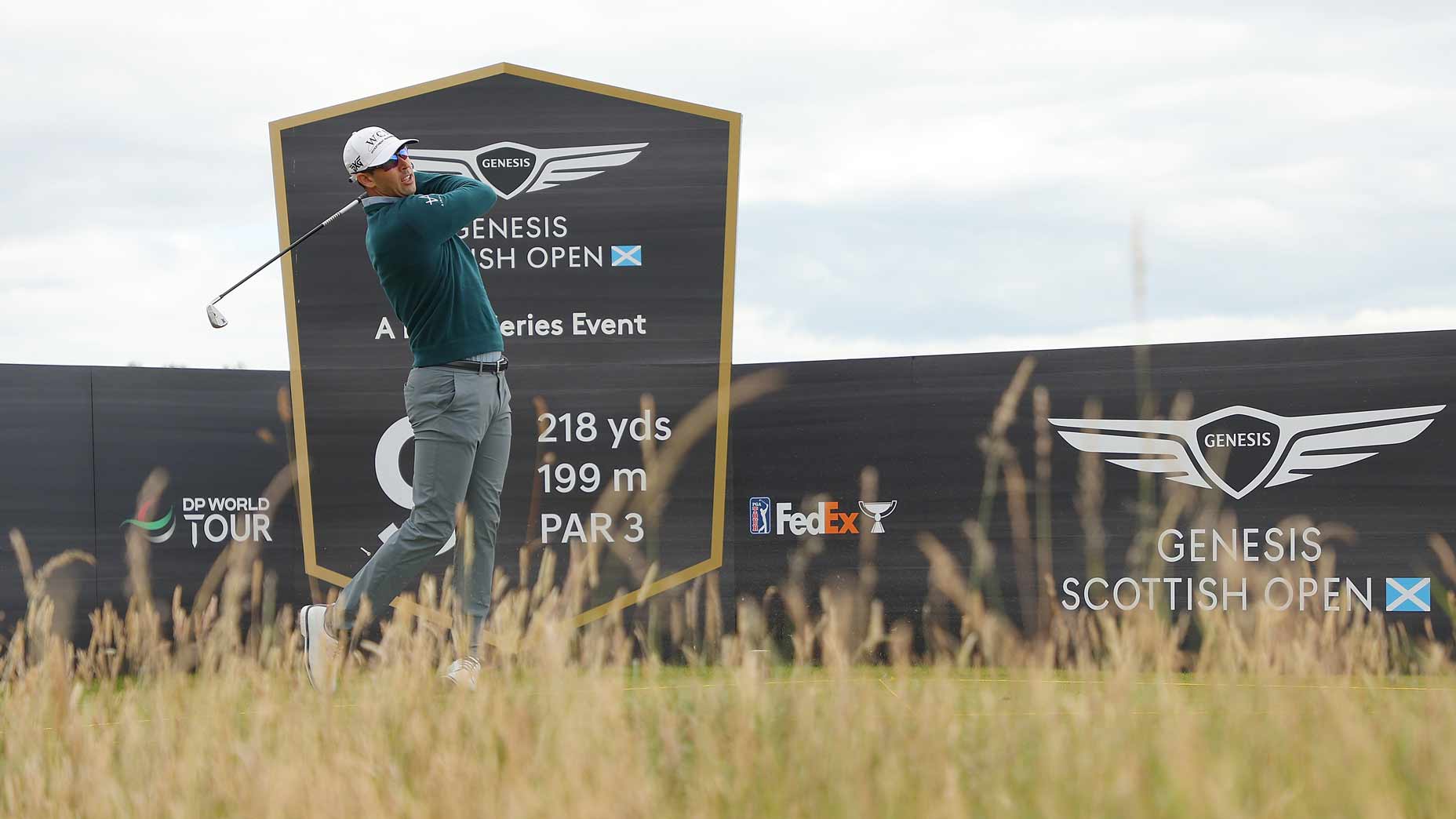 Cameron Tringale tees off at 2022 Scottish Open