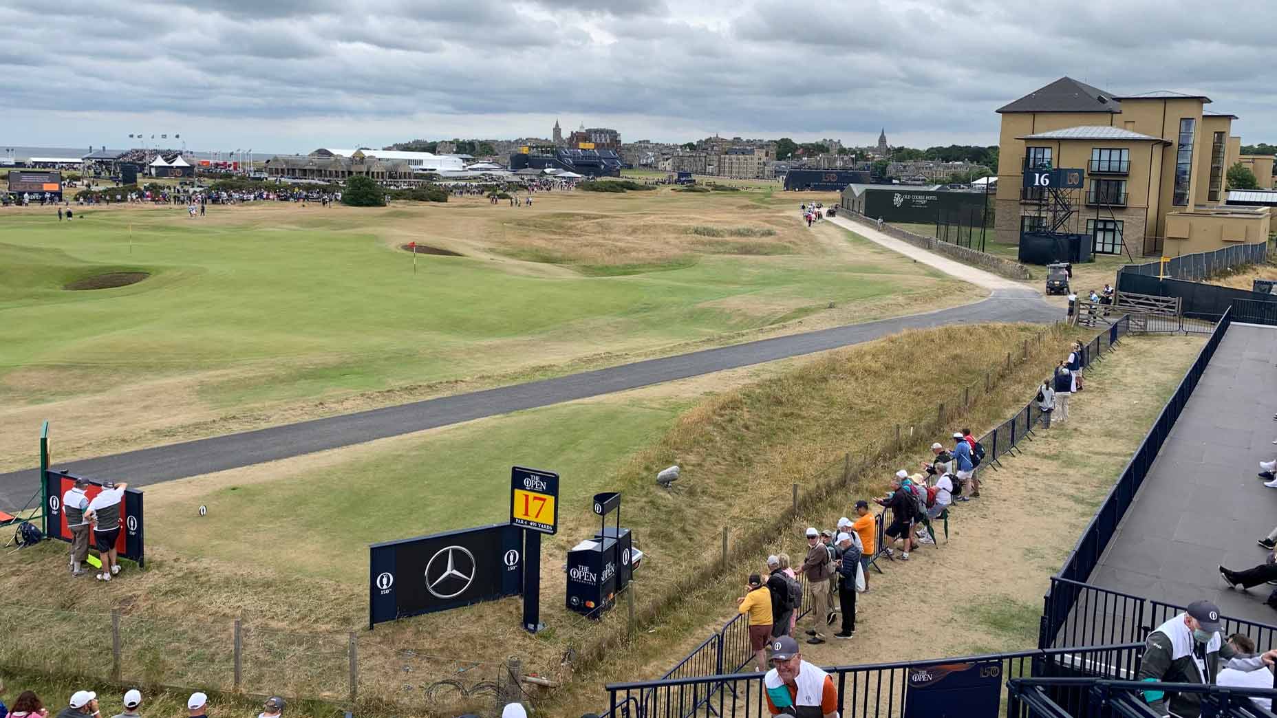 The look from the tee of the par-4 17th at the Old Course.