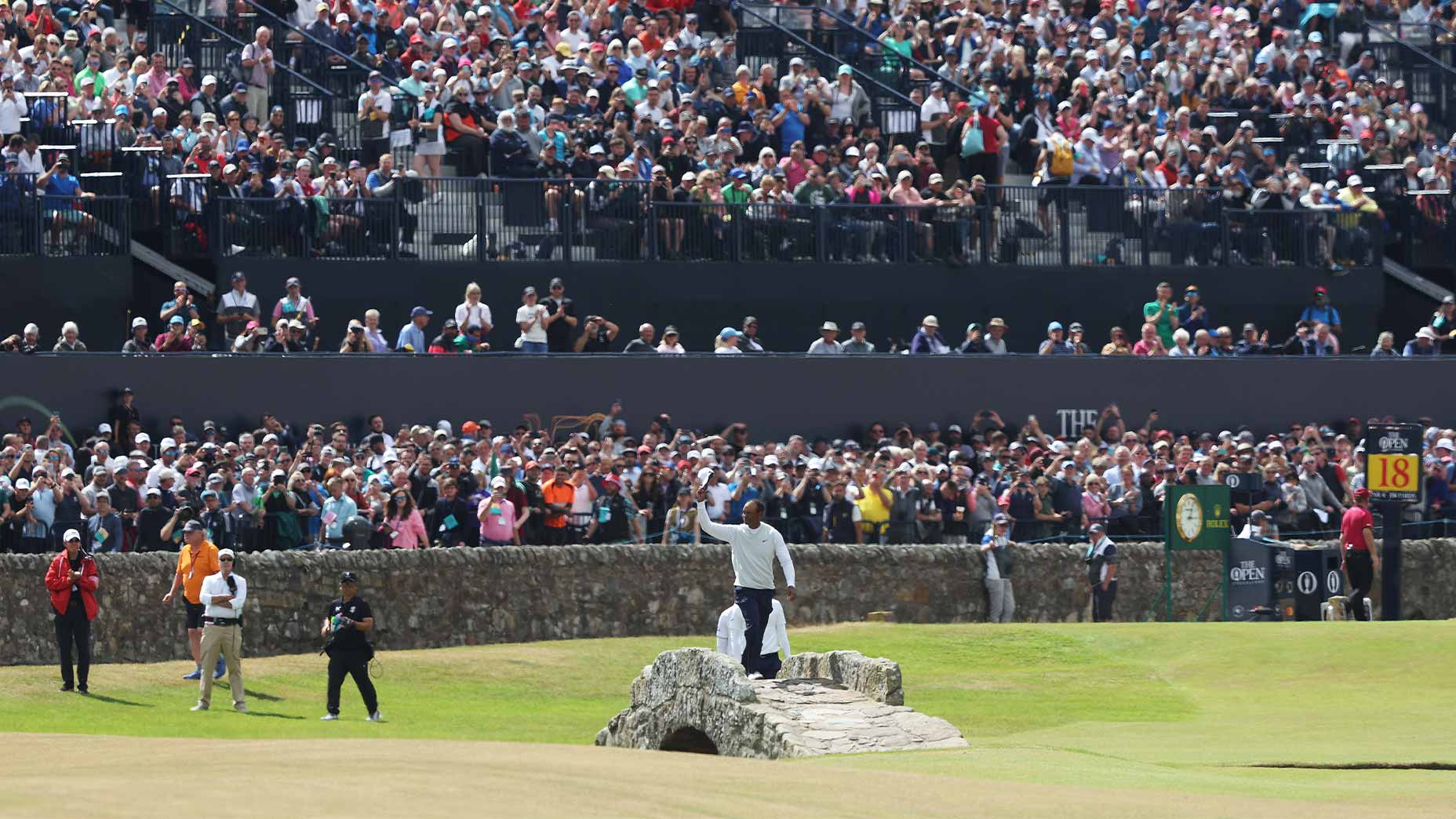 Social media reacts to Tiger Woods' emotional walk up the St. Andrews' 18th at the Open Championship