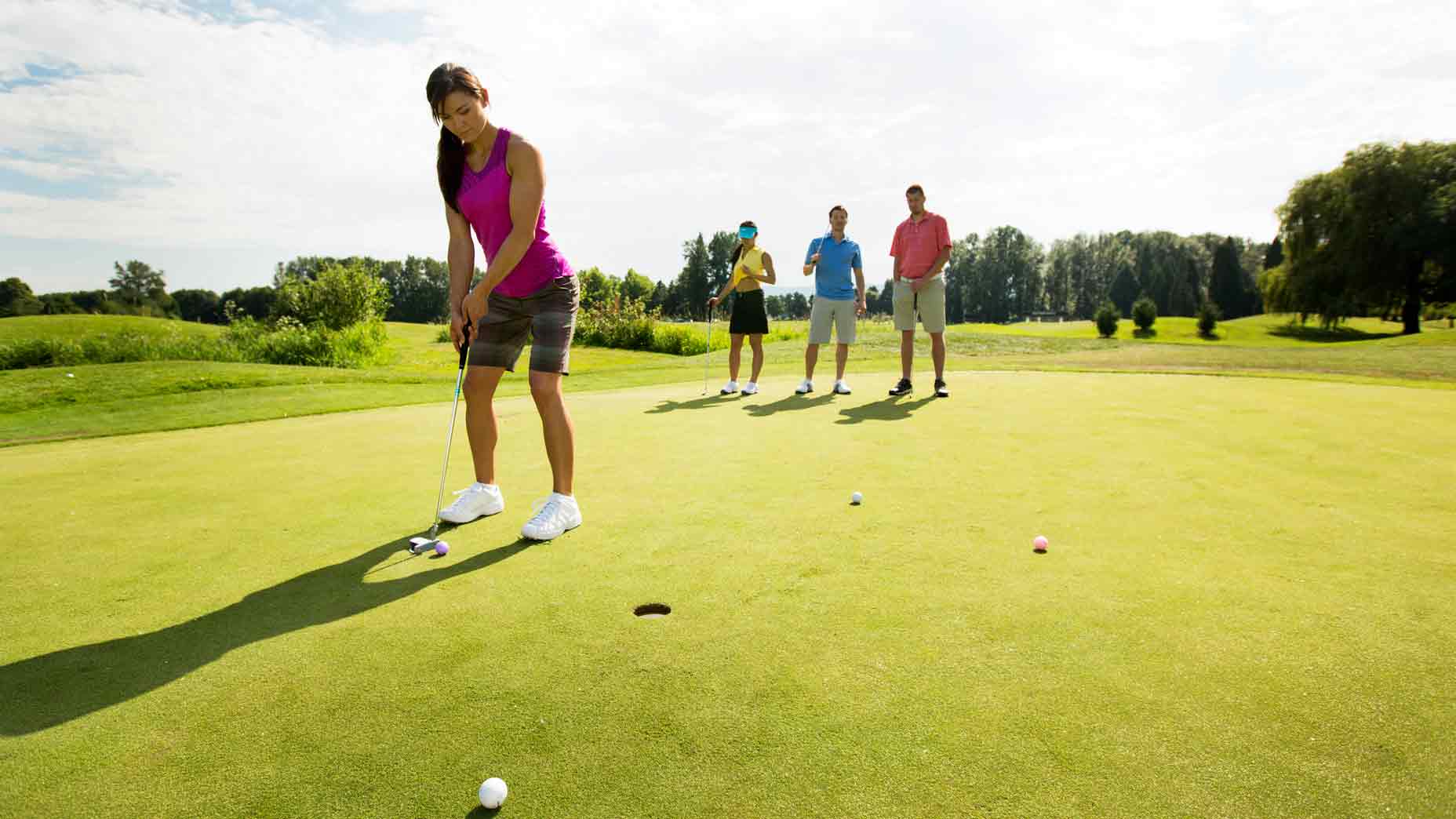 woman putting