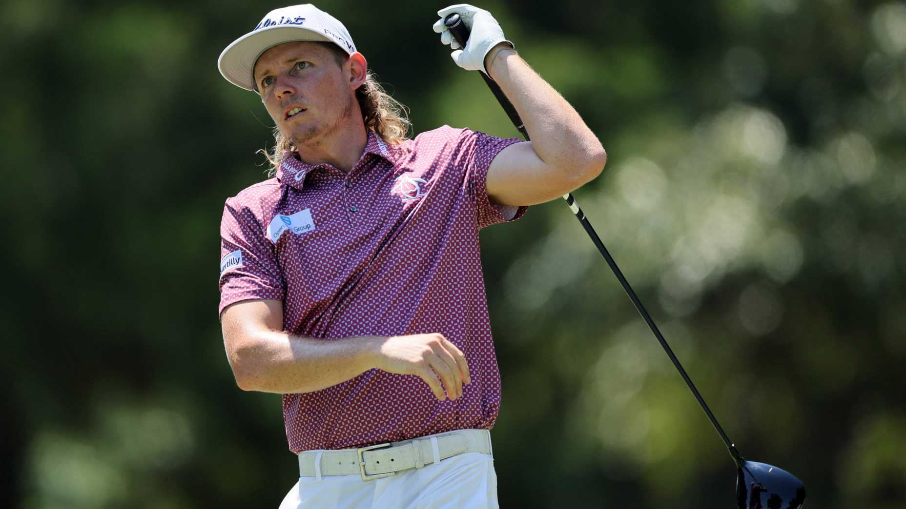 Cam Smith reacts to a tee shot at the FedEx St. Jude Championship