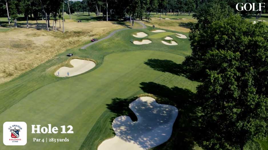 ridgewood cc 12th hole drone