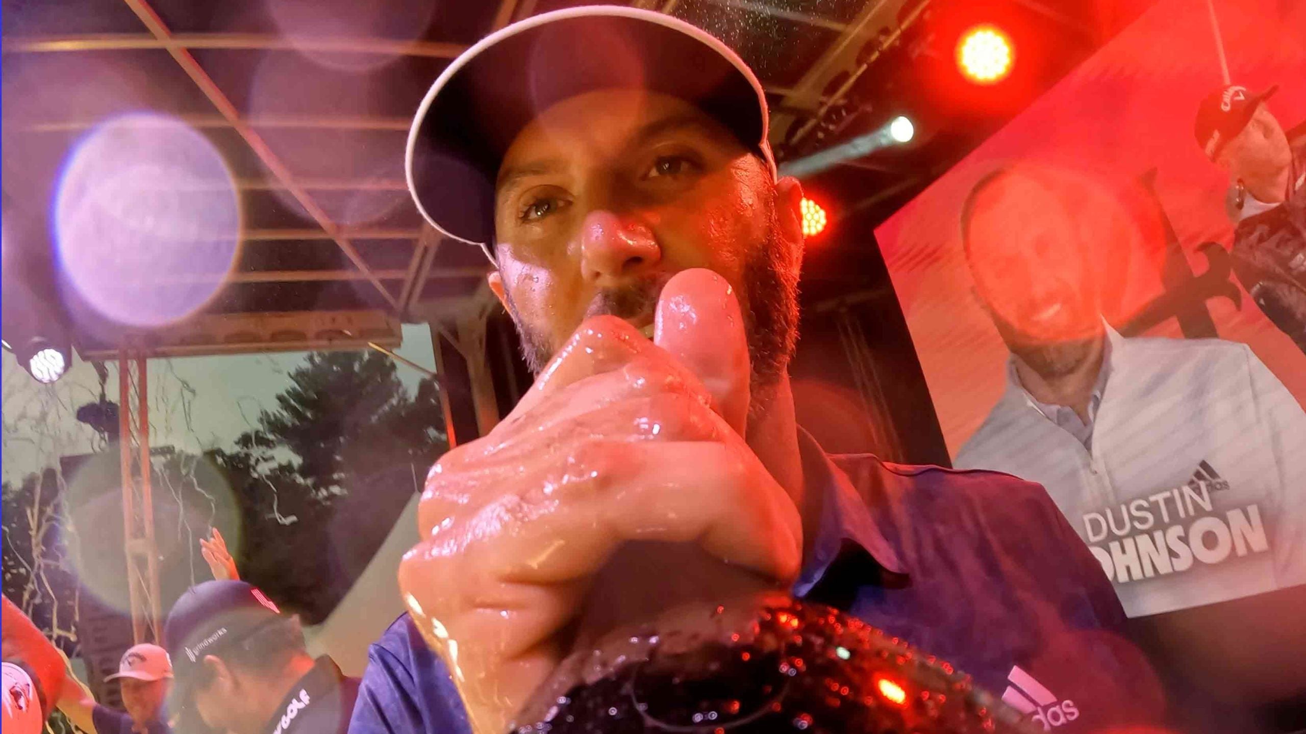 DJ after winning on Sunday