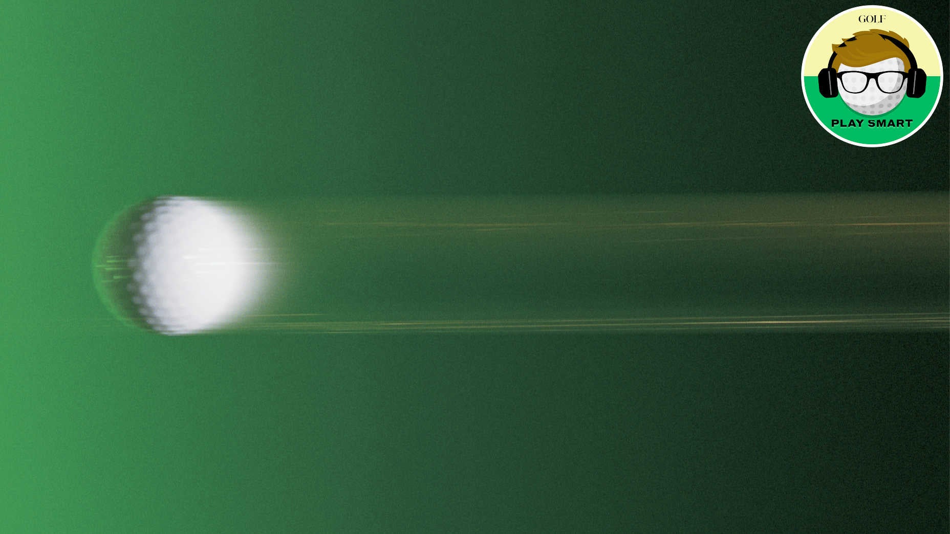 Golf ball against green background