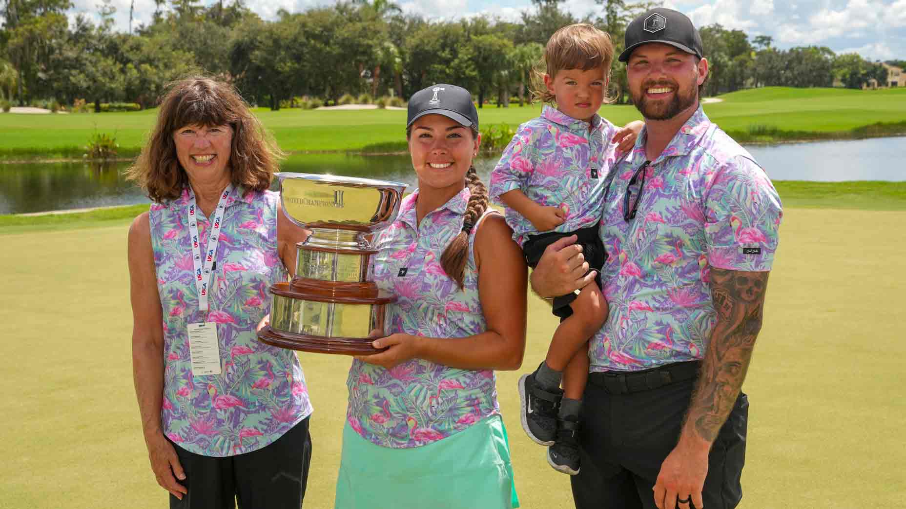 The Carman family at the 2022 USGA Women's Mid-Am
