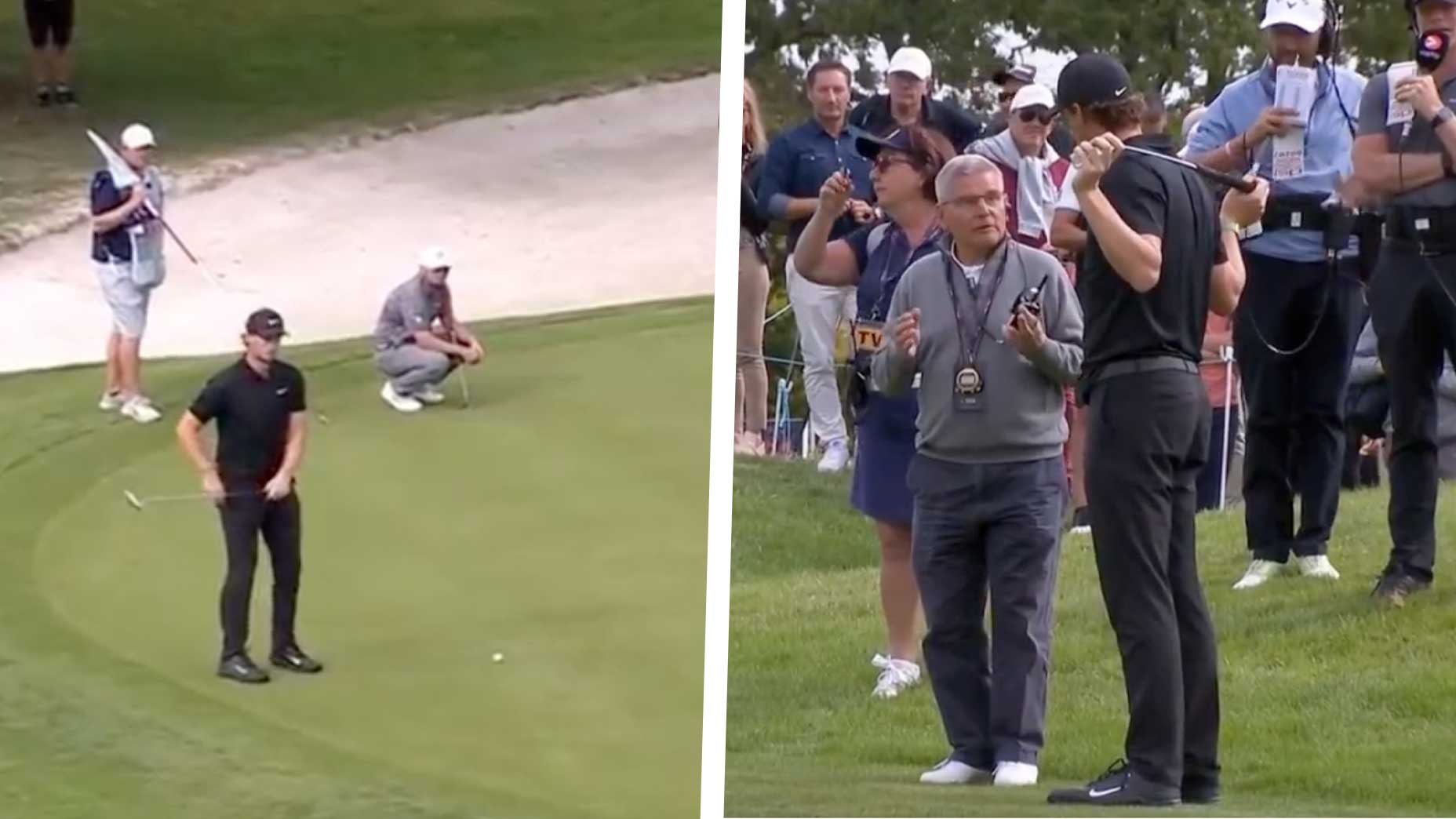 thomas pieters makes bizarre putt at dp world tour event