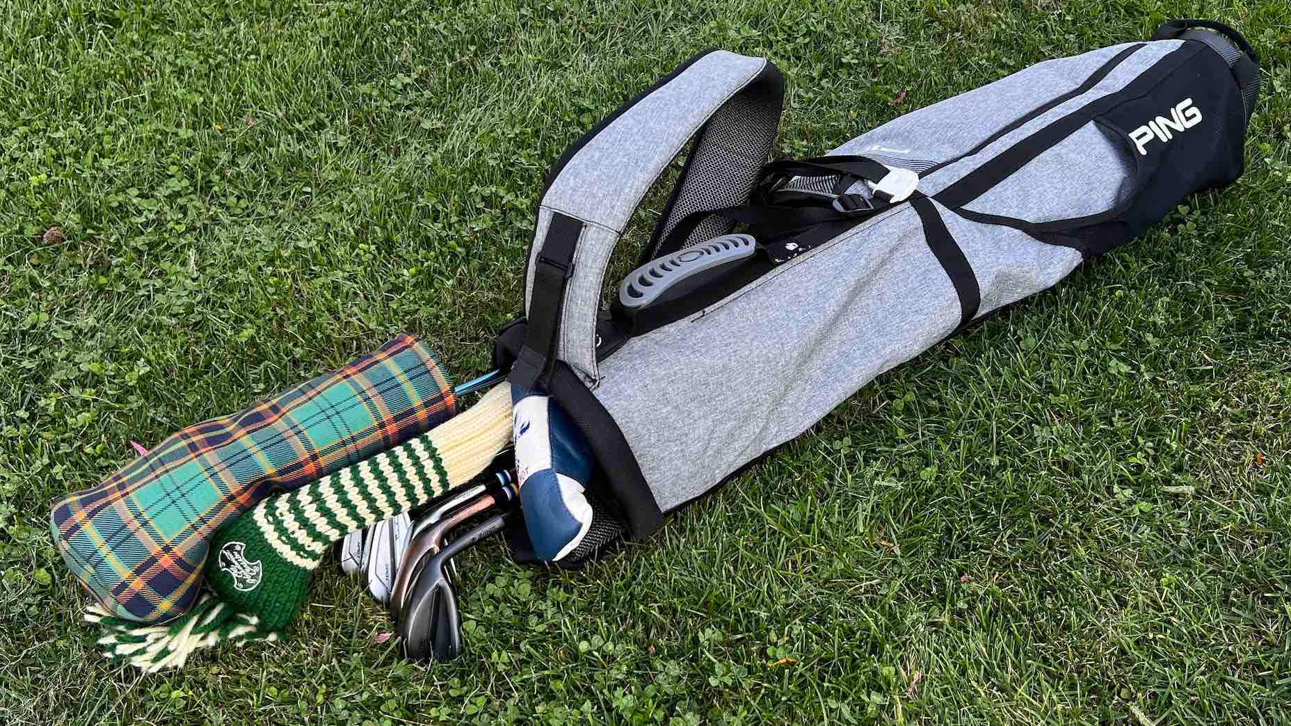 half set of golf clubs