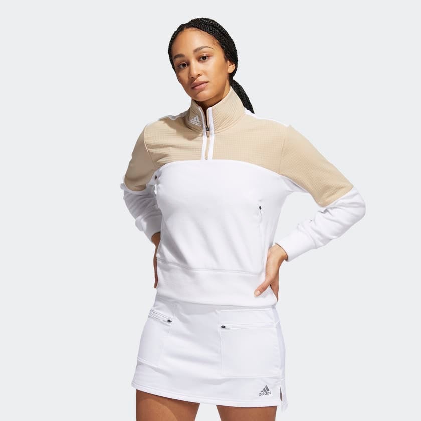 Adidas 1/4-Zip Fleece Jacket, White