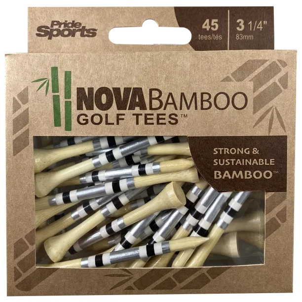 Black, silver, and tan golf tees to help know how deep to put the tee into the ground.