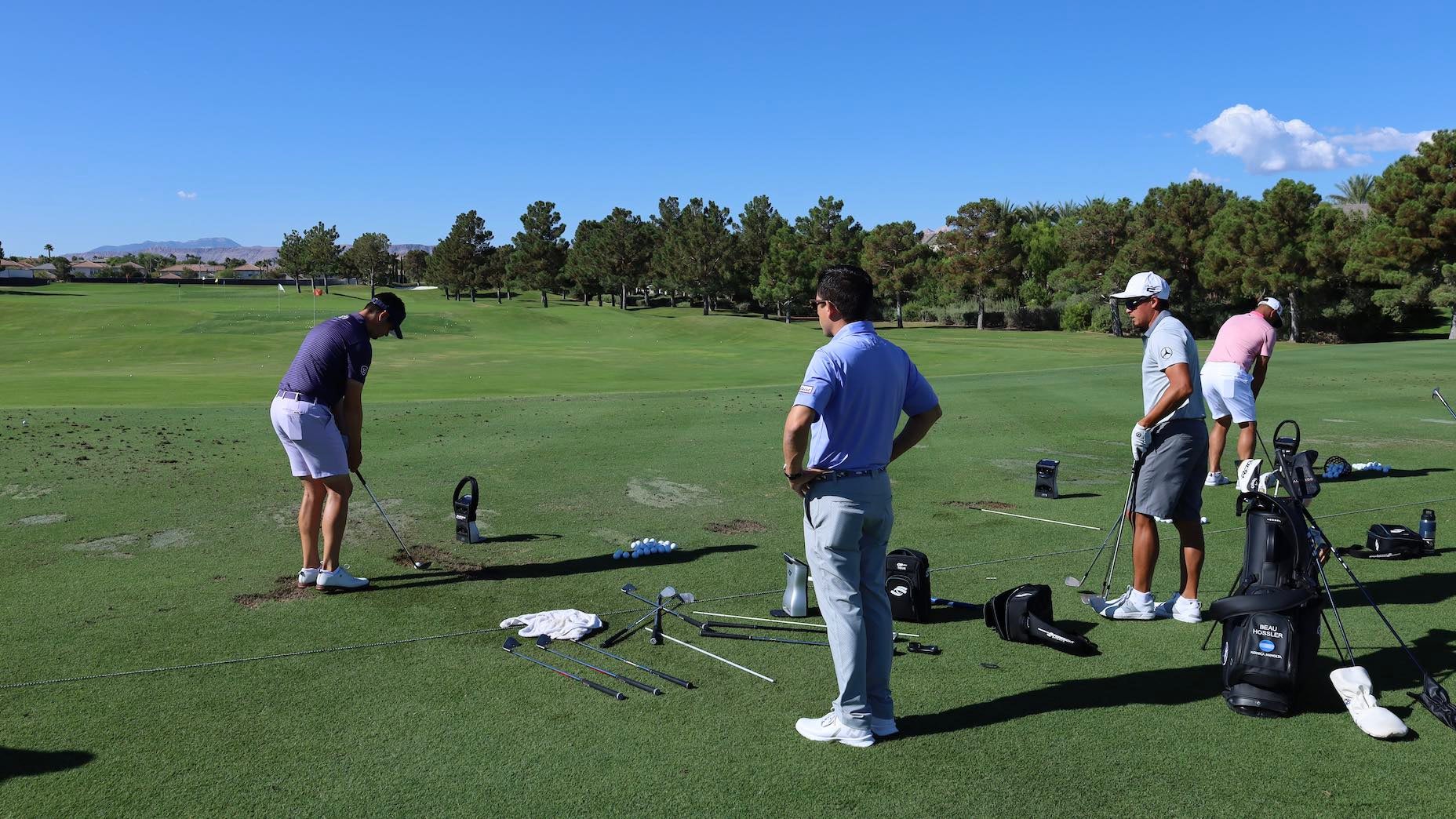 Aaron dill on the range PGA Tour
