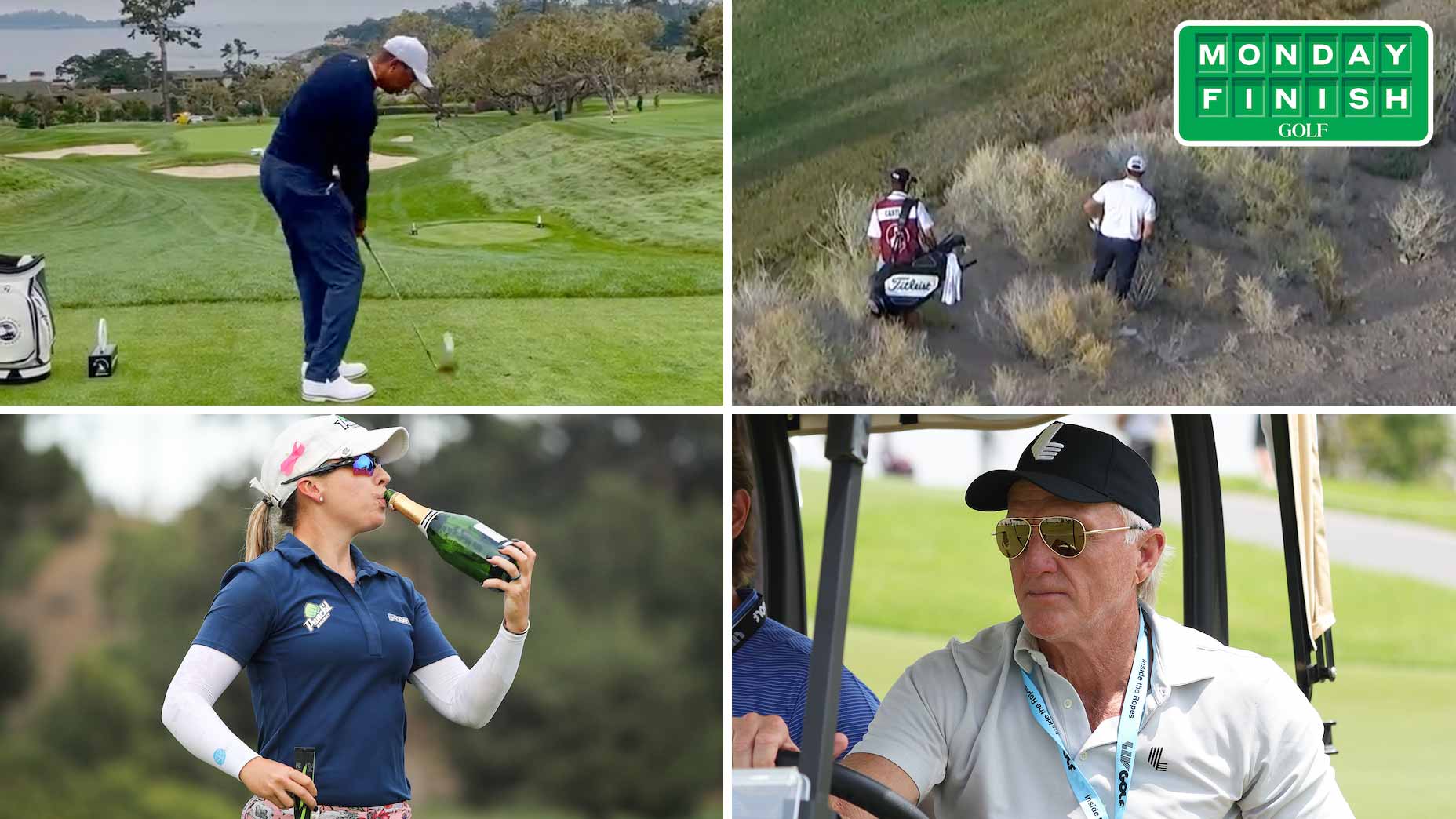 A heroic triple bogey, LIV's shifting strategy, Tiger Woods' surprise showing | Monday Finish