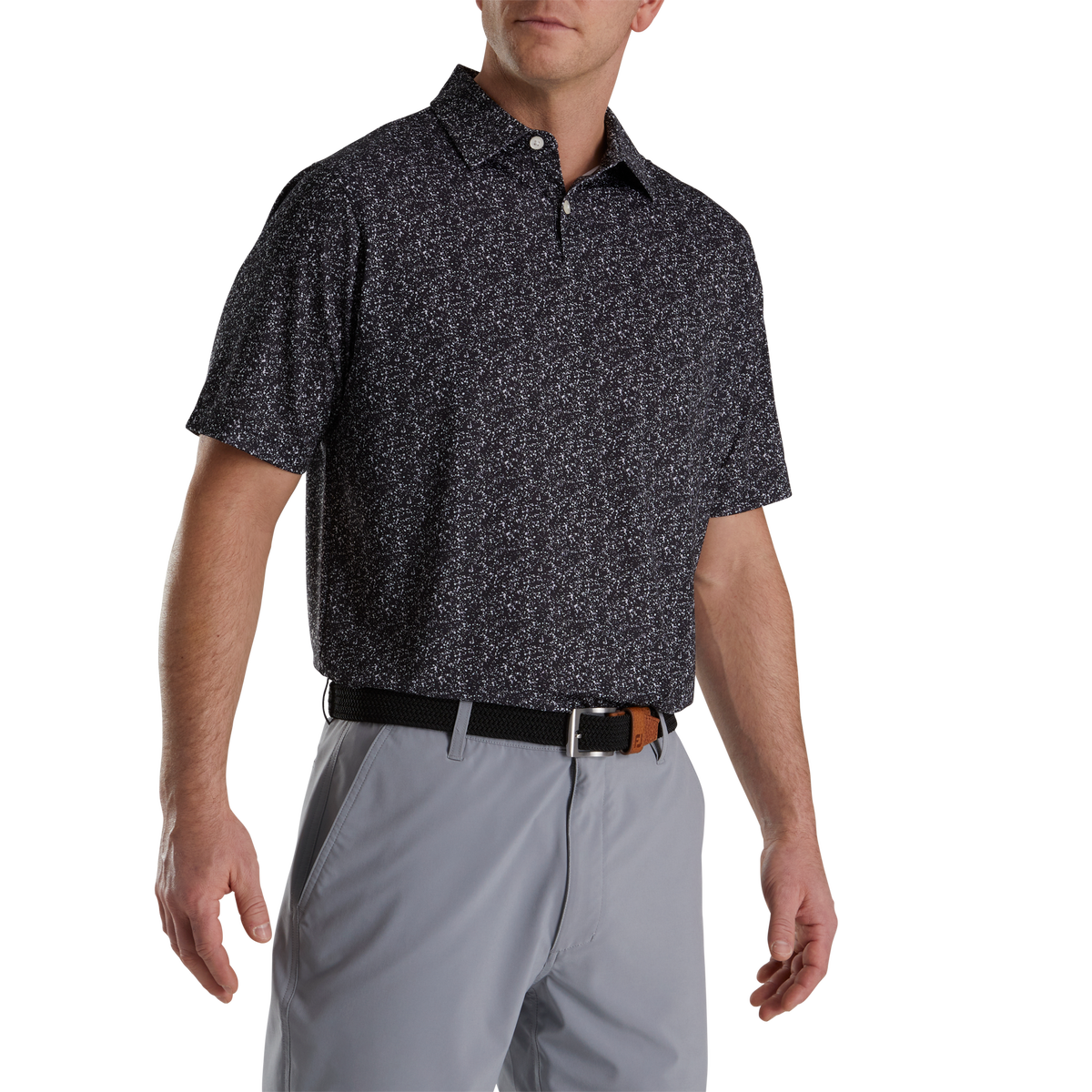 FootJoy Paint Splatter Print Lisle Self Collar