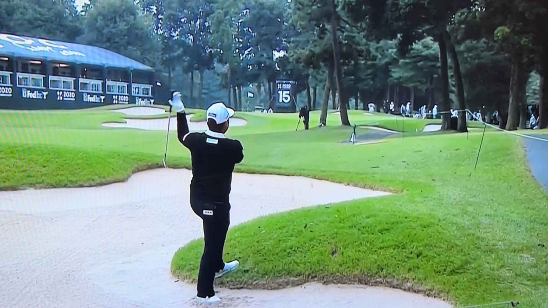 ‘An absolute nightmare’: Pro shanks one, his next shot strikes a tree, then he’s hit into 